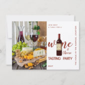 Kraft Wine Cheese Degustation Party Einladungen Fo (Vorderseite)