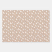 Kraft Winter White Christmas Elegant Geschenkpapier Set (Vorderseite 2)