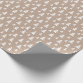 Kraft Winter White Christmas Elegant Wrapping Pap Geschenkpapier (Ecke)