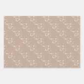 Kraft Winter White Christmas Elegant Wrapping Pape Geschenkpapier Set (Vorderseite 2)