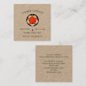 Kraft Woodworker Quadratische Visitenkarte (Vorne/Hinten)