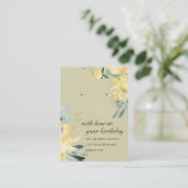 KRAFT YELLOW BIRTHDAY FREUND EARRING DISPLAKARTE PLATZKARTE (Stehend Vorderseite)