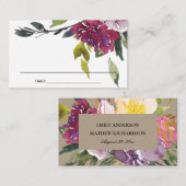 KRAFT YELLOW BLUSH BURGUNDDY BLUSH PLATZKARTEN VISITENKARTE (Vorne/Hinten)