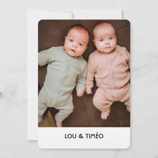 Kraft-Zwillingsgeburt Feiertagskarte (Vorderseite)