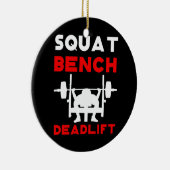 Kraftanhebende Sitzbank Deadlift Keramik Ornament (Rechts)