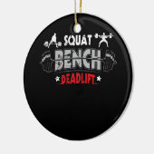 Kraftanhebende Sitzbank Deadlift Keramik Ornament (Links)