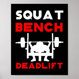 Kraftanhebende Sitzbank Deadlift Poster