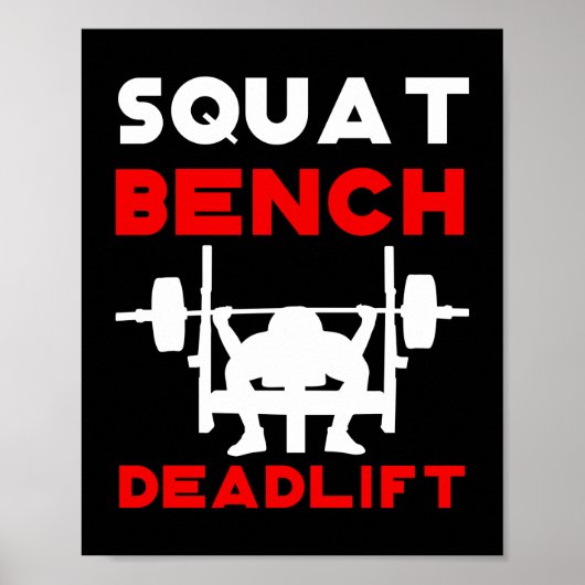 Kraftanhebende Sitzbank Deadlift Poster (Vorne)