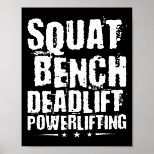 Kraftanhebung auf der Squat Bench Deadlift Poster
