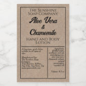 Kraftartig wasserdichte Kosmetikflasche Lebensmitteletikett (Einzelnes Label)