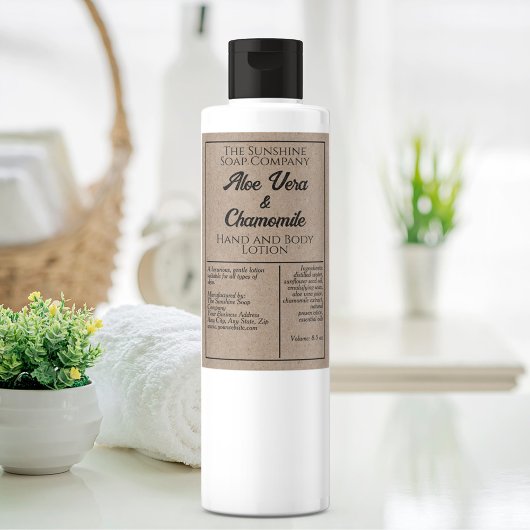 Kraftartig wasserdichte Kosmetikflasche Lebensmitteletikett