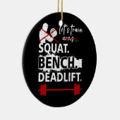 Kraftauftrieb der Squat Bench Deadlift ohne Biceps Keramik Ornament (Rechts)