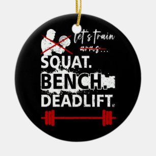 Kraftauftrieb der Squat Bench Deadlift ohne Biceps Keramik Ornament