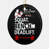 Kraftauftrieb der Squat Bench Deadlift ohne Biceps Keramik Ornament (Links)
