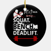Kraftauftrieb der Squat Bench Deadlift ohne Biceps Keramik Ornament (Hinten)