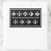 KRAFTBIER - Diamantzirkel Rechteckiger Aufkleber (Tasche)