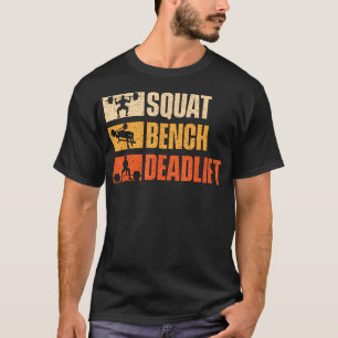 Kraftdreikampf-Bank-Drücken - Workout Fitnessstudi T-Shirt