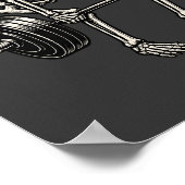 Kraftdreikampf-Bodybuilding-Skelett -Heben Humor-  Poster (Ecke)