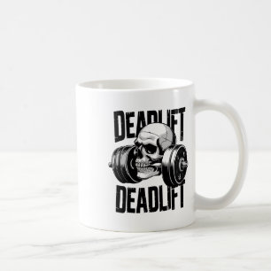 Kraftdreikampf-Totlast-Hebeschädel-Skelett-Trainin Kaffeetasse