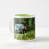 KRAFTFAHRZEUGE BIG-RIG-LKW-HALTUNG KAFFEMUGS ZWEIFARBIGE TASSE (Vorderseite Links)