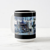 KRAFTFAHRZEUGE BIG-RIG-LKW-HALTUNG KAFFEMUGS ZWEIFARBIGE TASSE (Vorderseite Links)