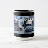 KRAFTFAHRZEUGE BIG-RIG-LKW-HALTUNG KAFFEMUGS ZWEIFARBIGE TASSE (Mittel)