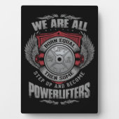 Kraftheben - STEP UP - Barbellplatte - Fitnessraum Fotoplatte (Vorderseite)