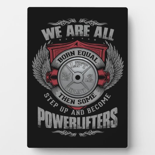 Kraftheben - STEP UP - Barbellplatte - Fitnessraum Fotoplatte (Vorderseite)