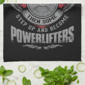 Kraftheben - STEP UP - Barbellplatte - Fitnessraum Geschirrtuch (Gefaltet)