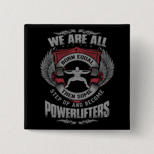 Kraftheben - STEUP - Gym Workout - Motivierend Button (Vorderseite)