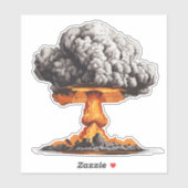 Kräftige Nukleare Explosion Aufkleber (Blatt)