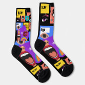 Kräftige Pop-Art-Explosion  Retro-Comic-Stil Socken (Rechts)