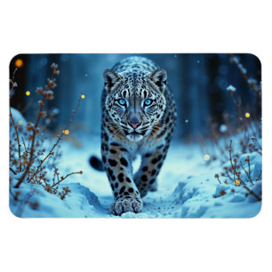 Kräftige Raubtiere schneebedeckte Kälte Magnet