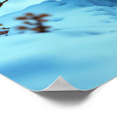 Kräftige Raubtiere schneebedeckte Kälte Poster (Ecke)