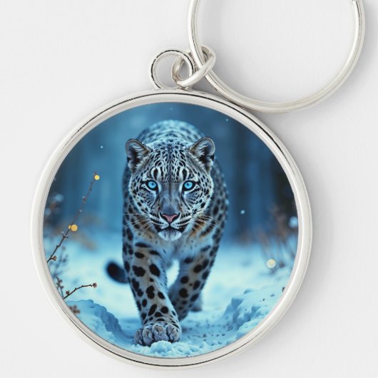 Kräftige Raubtiere schneebedeckte Kälte Schlüsselanhänger (Vorne)