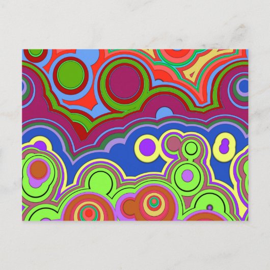 kräftige Retroringe Postkarte (Vorderseite)