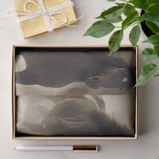 Kräftige schwarze Hengste im Schneeball Seidenpapier (Geschenk)