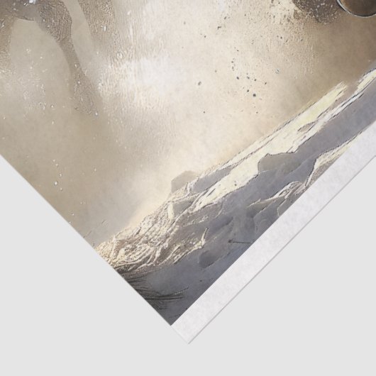 Kräftige schwarze Hengste im Schneeball Seidenpapier (Ausschnitt)