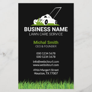 Kräftige und professionelle Rasenpflege mähen Flyer