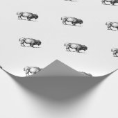 kräftiger Büffelstier Geschenkpapier (Ecke)