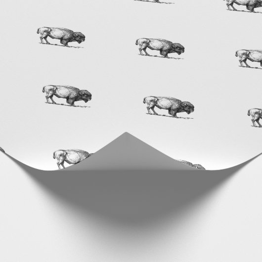 kräftiger Büffelstier Geschenkpapier (Ecke)
