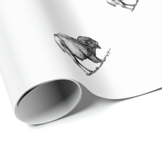 kräftiger Büffelstier Geschenkpapier (Rolleneckpunkt)