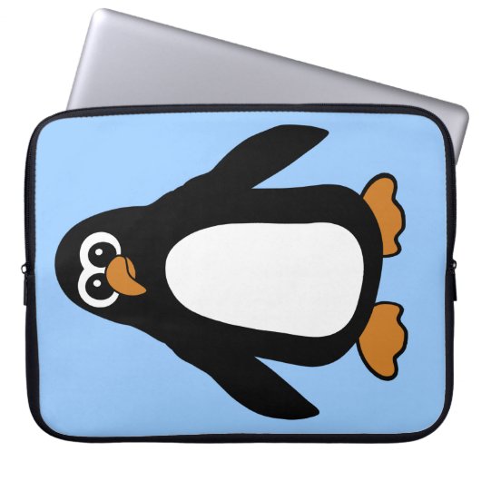 Kräftiger Pinguin Laptopschutzhülle (Vorderseite)