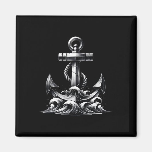 Kräftiges Anker-Design-Sticker  Magnet (Vorne)