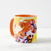 Kräftiges Geparden-Gemälde. Jetzt kaufen Tasse (Vorderseite Links)