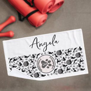 Kräftiges Positionsträuben Cat Yoga Handtuch