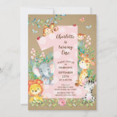 KraftJungle Big One Girls Einladung zum Geburtstag (Vorderseite)