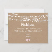 Kraftlicht wird meine Trauzeugin sein Einladung (Rückseite)