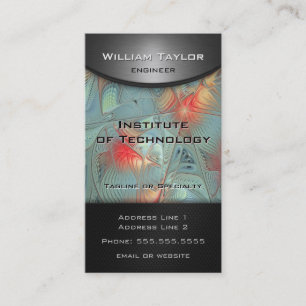 Kraftlinien - Eleganz im Metal-Look mit QR-Code Visitenkarte