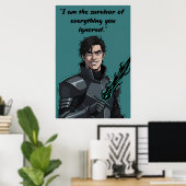 Kraftloser Zitatposter Poster (Heimbüro)